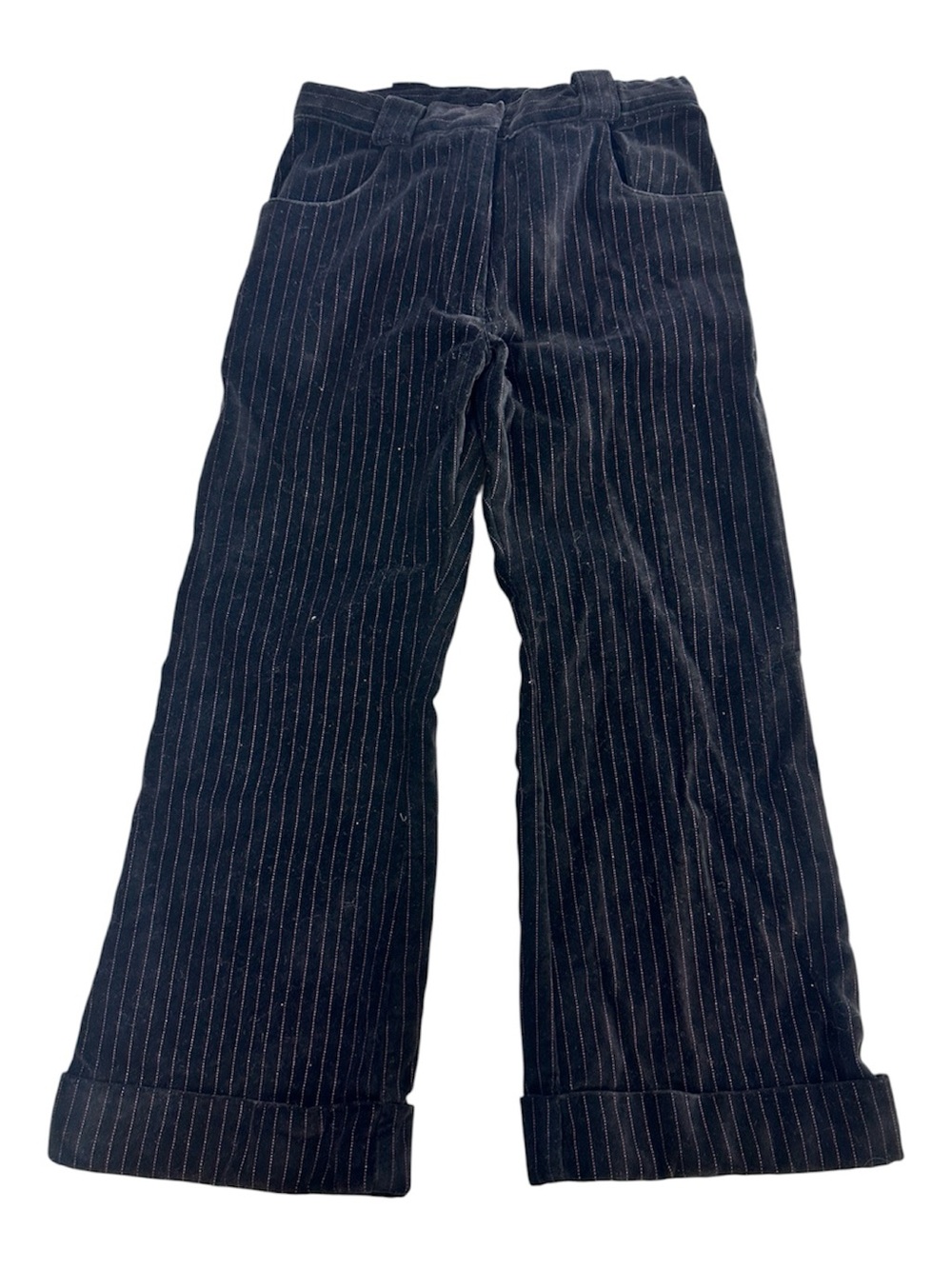 Jicadi Kids Wide-Leg Pinstripe Corduroy Pants - Black